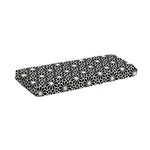 Black And White Geometric Floral Print Piano Keyboard Cover