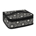 Black And White Geometric Floral Print Small Lunch Bag
