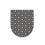 Black And White Geometric Floral Print Toilet Lid Cover