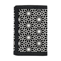 Black And White Geometric Floral Print Trifold Wallet
