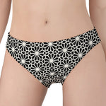 Black And White Geometric Floral Print Women's Panties