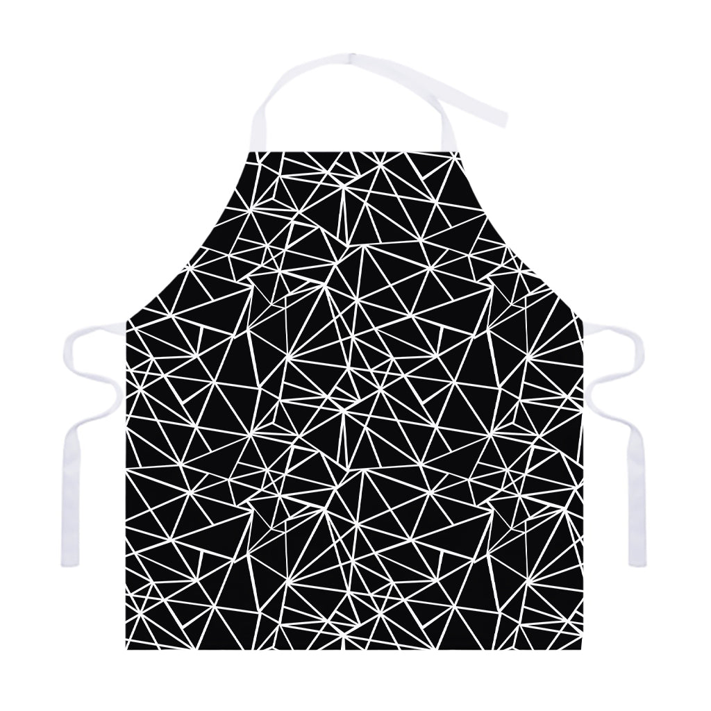 Black And White Geometric Mosaic Print Adjustable Apron