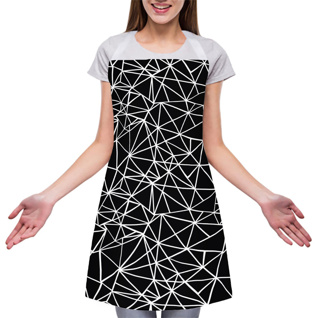 Black And White Geometric Mosaic Print Adjustable Apron