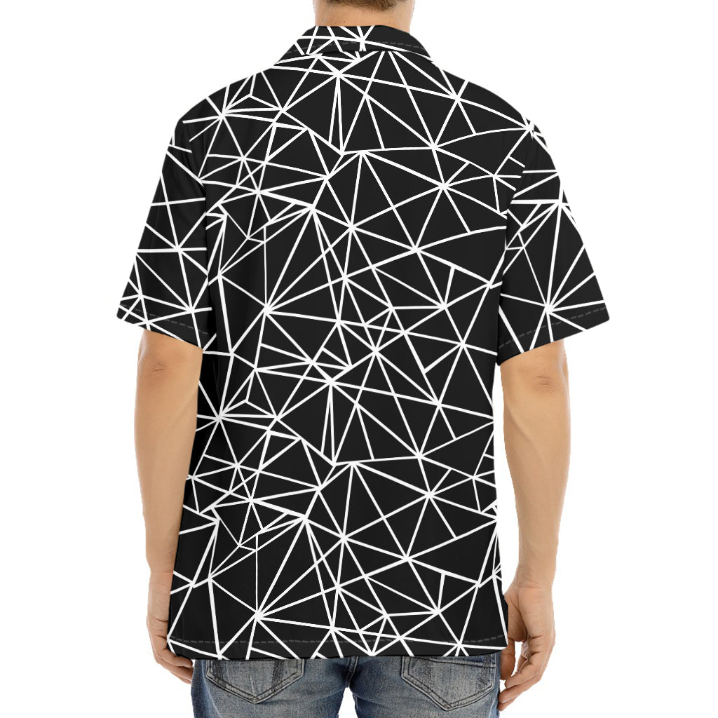 Black And White Geometric Mosaic Print Aloha Shirt