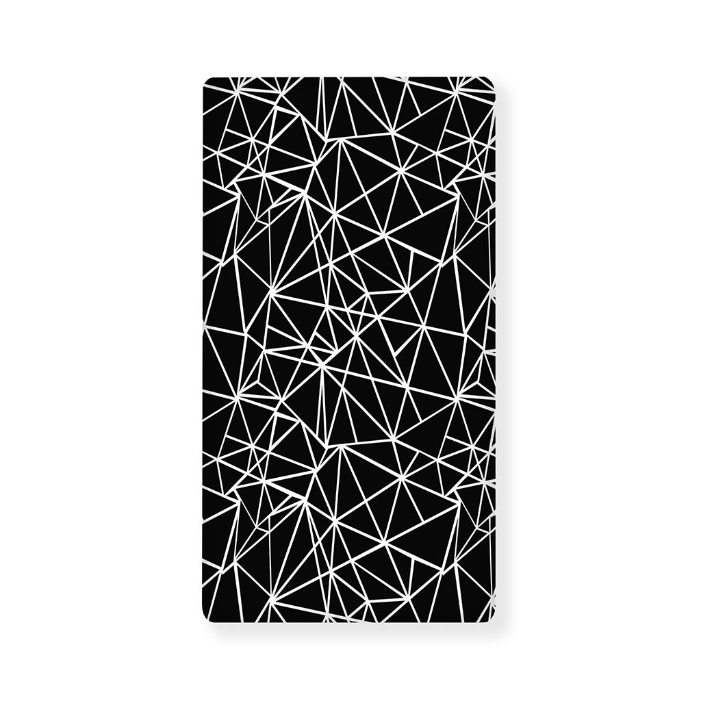 Black And White Geometric Mosaic Print Baby Crib Sheet