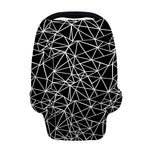 Black And White Geometric Mosaic Print Baby Seat Cover