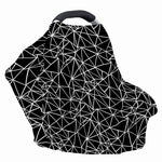 Black And White Geometric Mosaic Print Baby Seat Cover