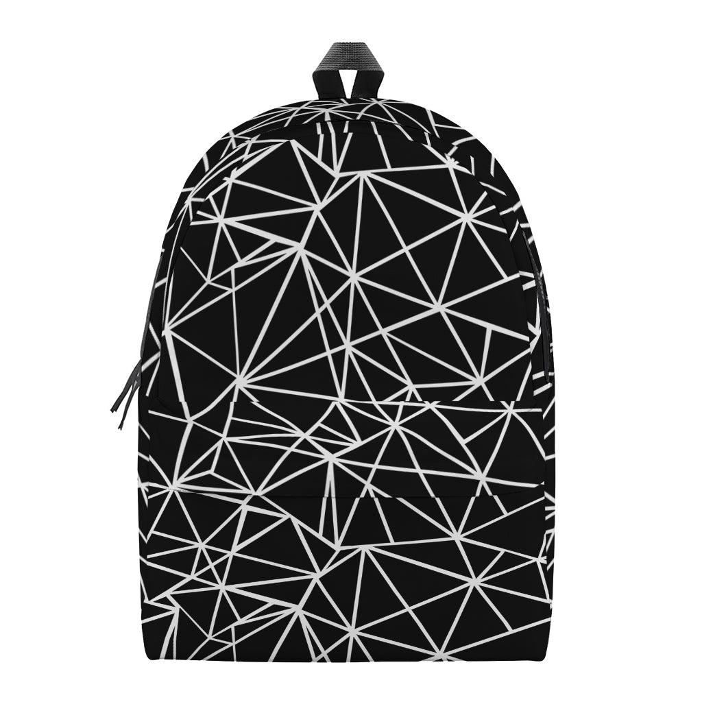 Black And White Geometric Mosaic Print Backpack