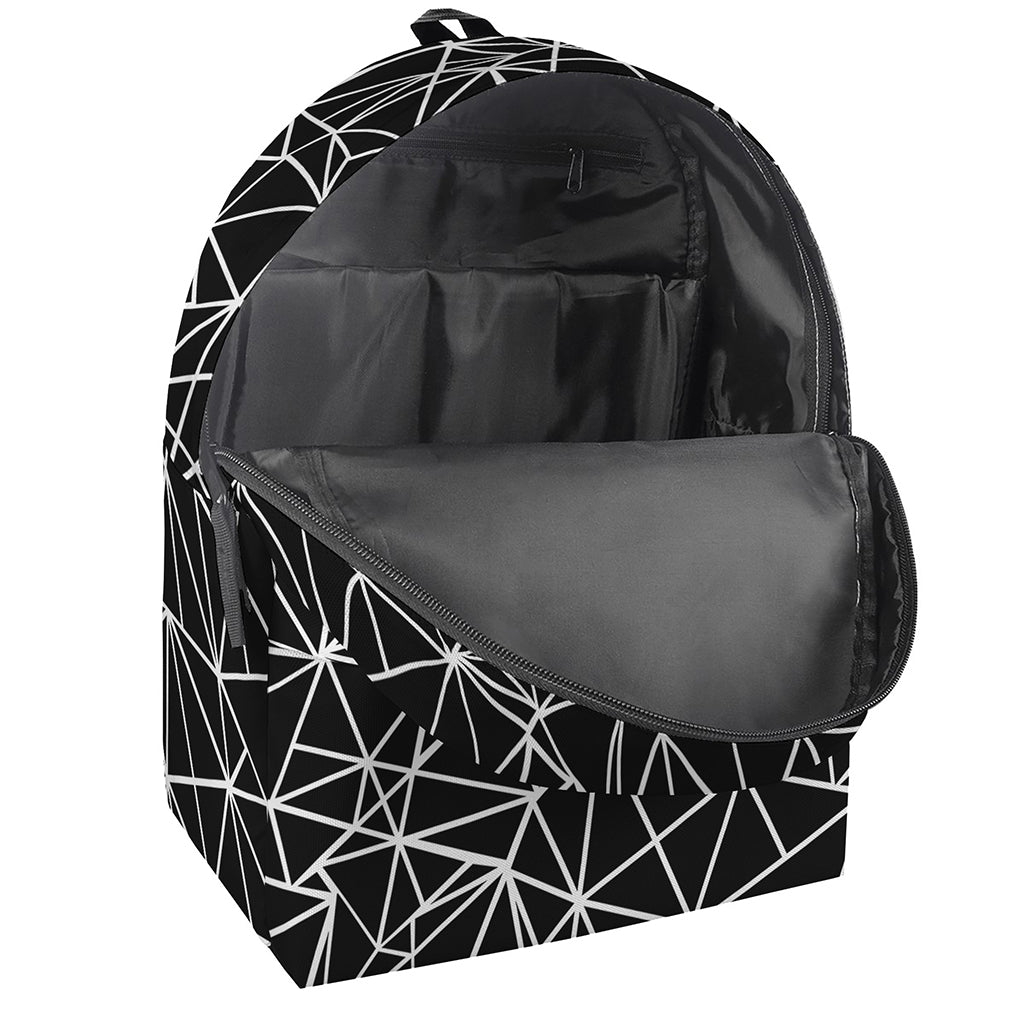 Black And White Geometric Mosaic Print Backpack