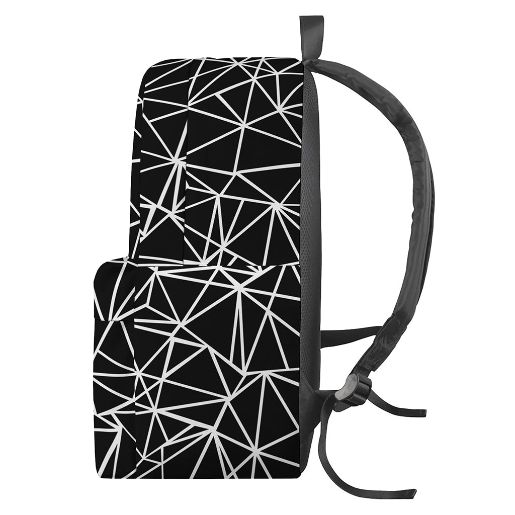 Black And White Geometric Mosaic Print Backpack