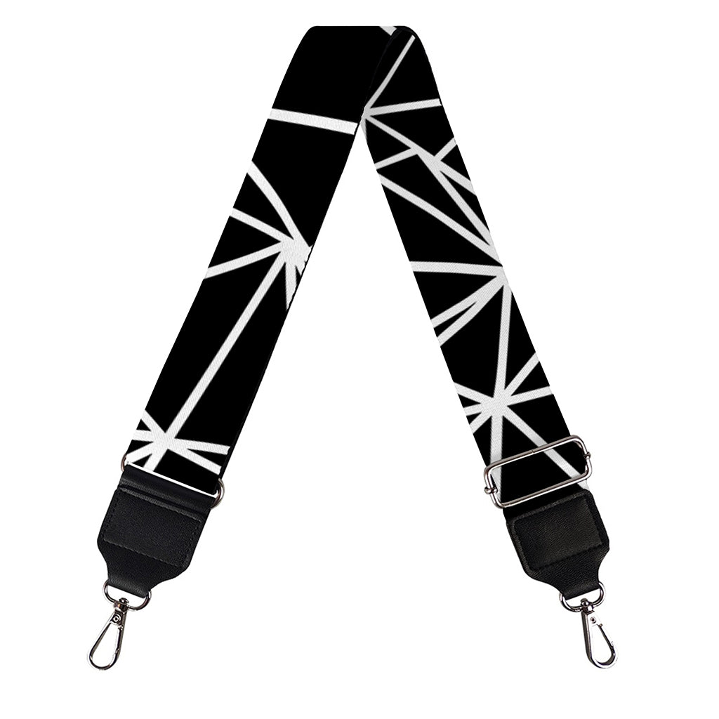 Black And White Geometric Mosaic Print Bag Strap