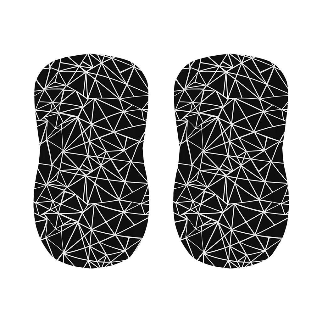 Black And White Geometric Mosaic Print Bar Stool Covers