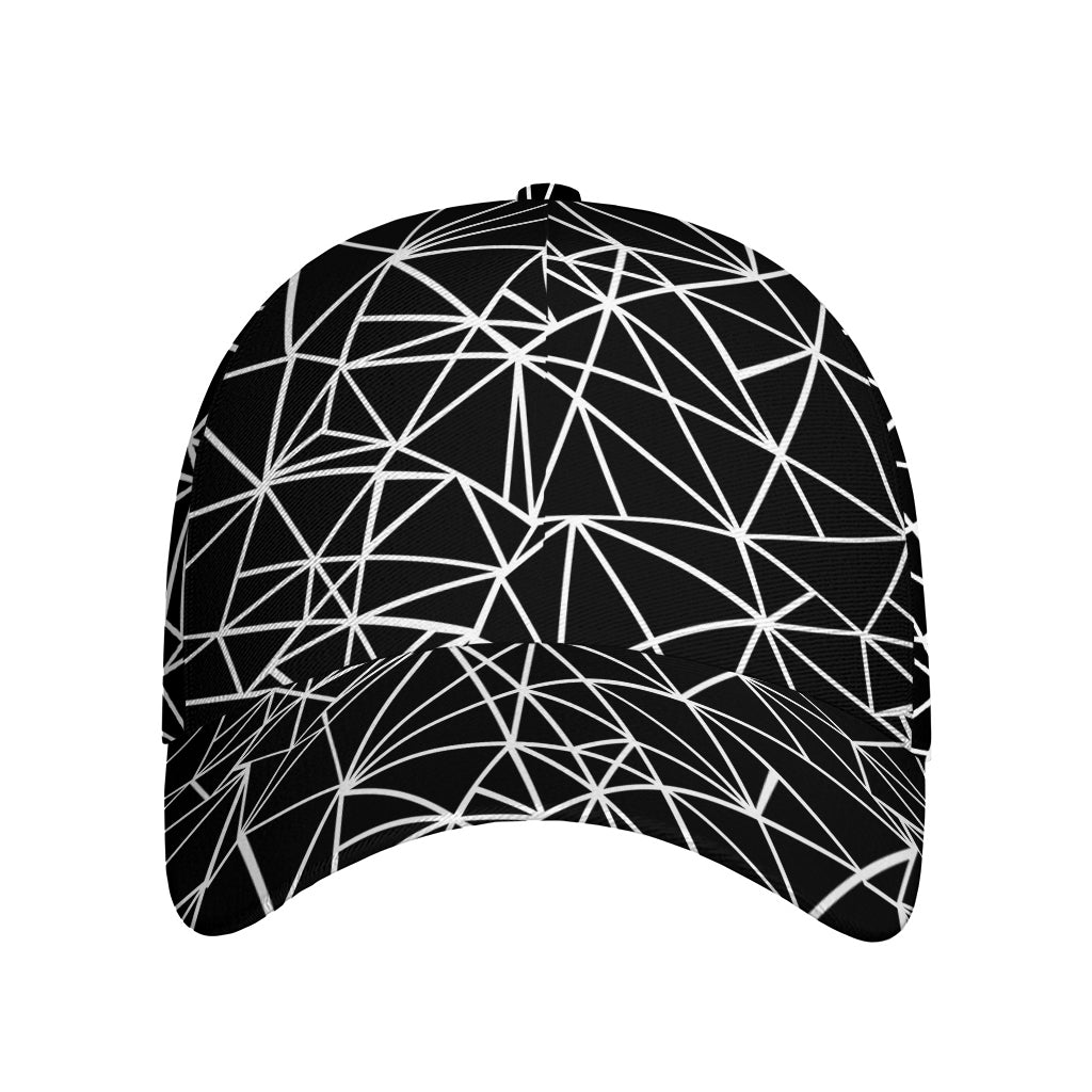 Black And White Geometric Mosaic Print Baseball Cap