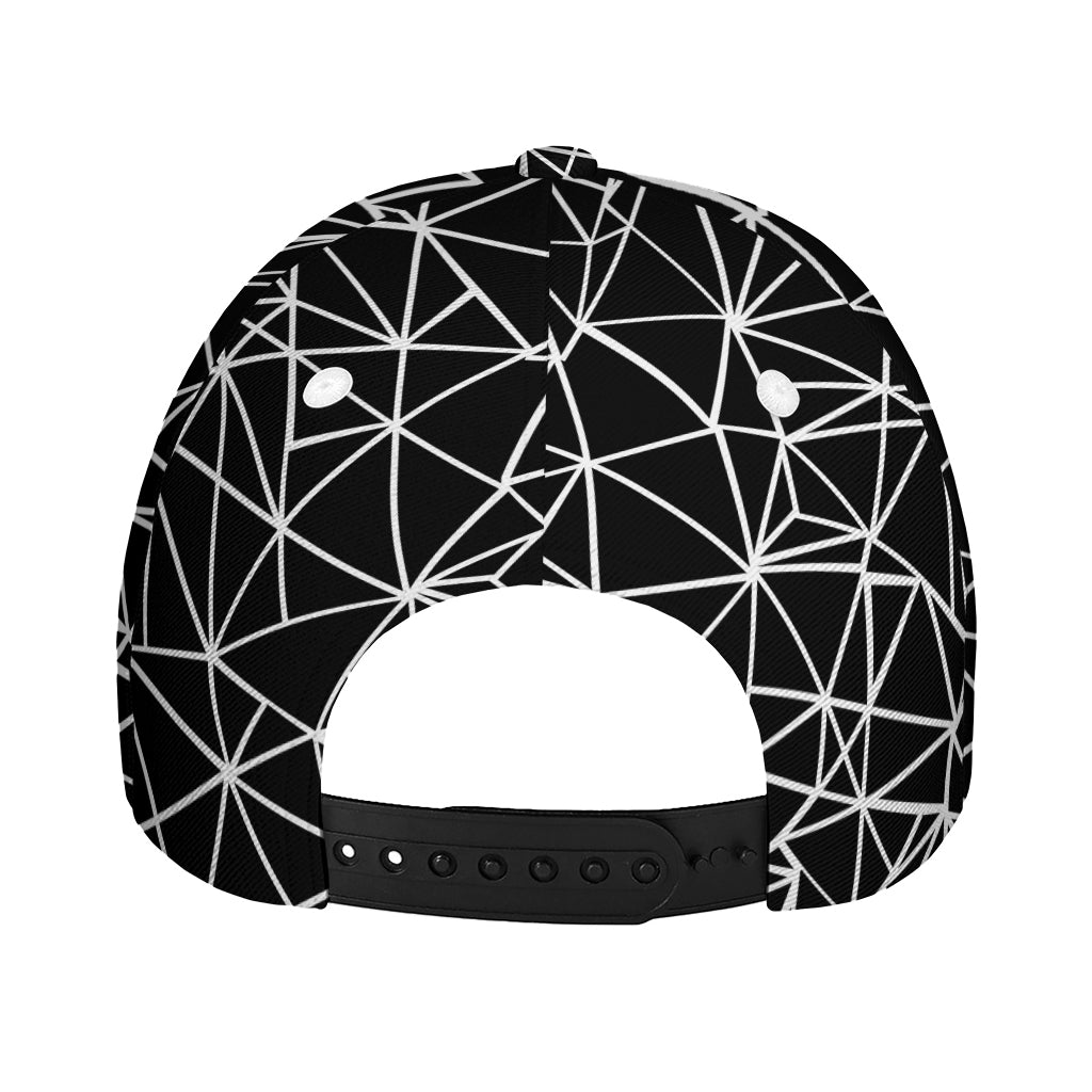 Black And White Geometric Mosaic Print Baseball Cap