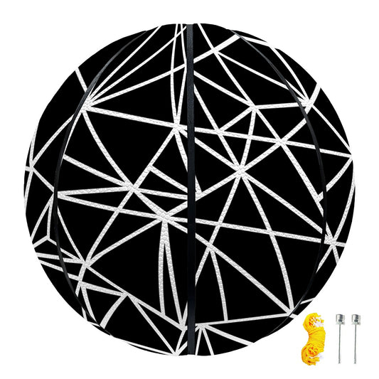 Black And White Geometric Mosaic Print Basketball