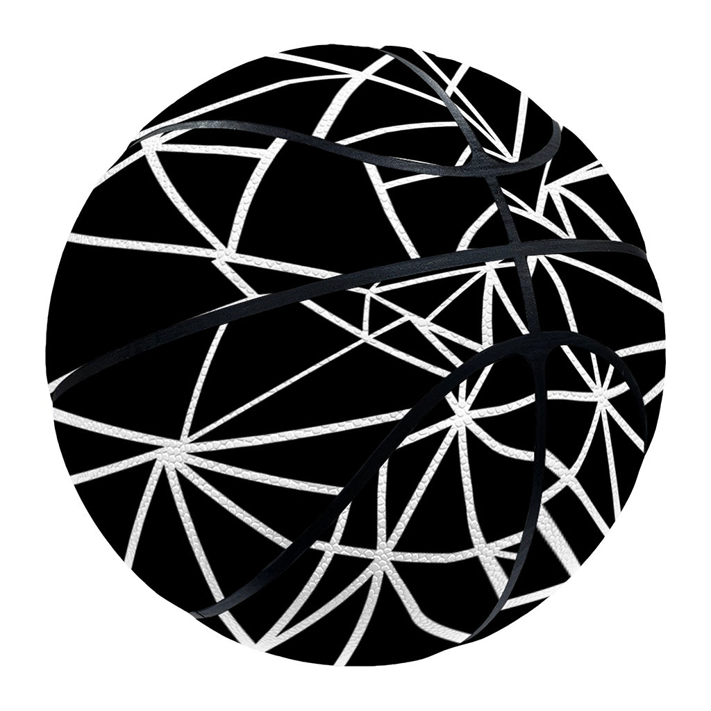 Black And White Geometric Mosaic Print Basketball
