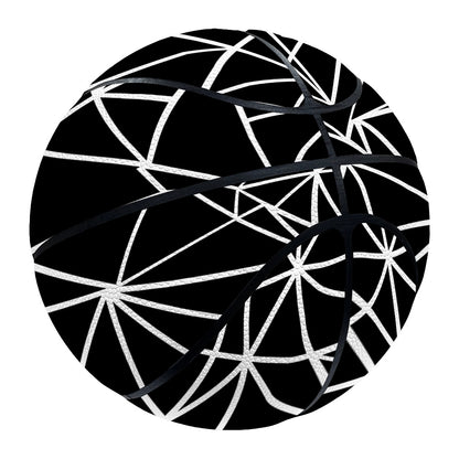 Black And White Geometric Mosaic Print Basketball