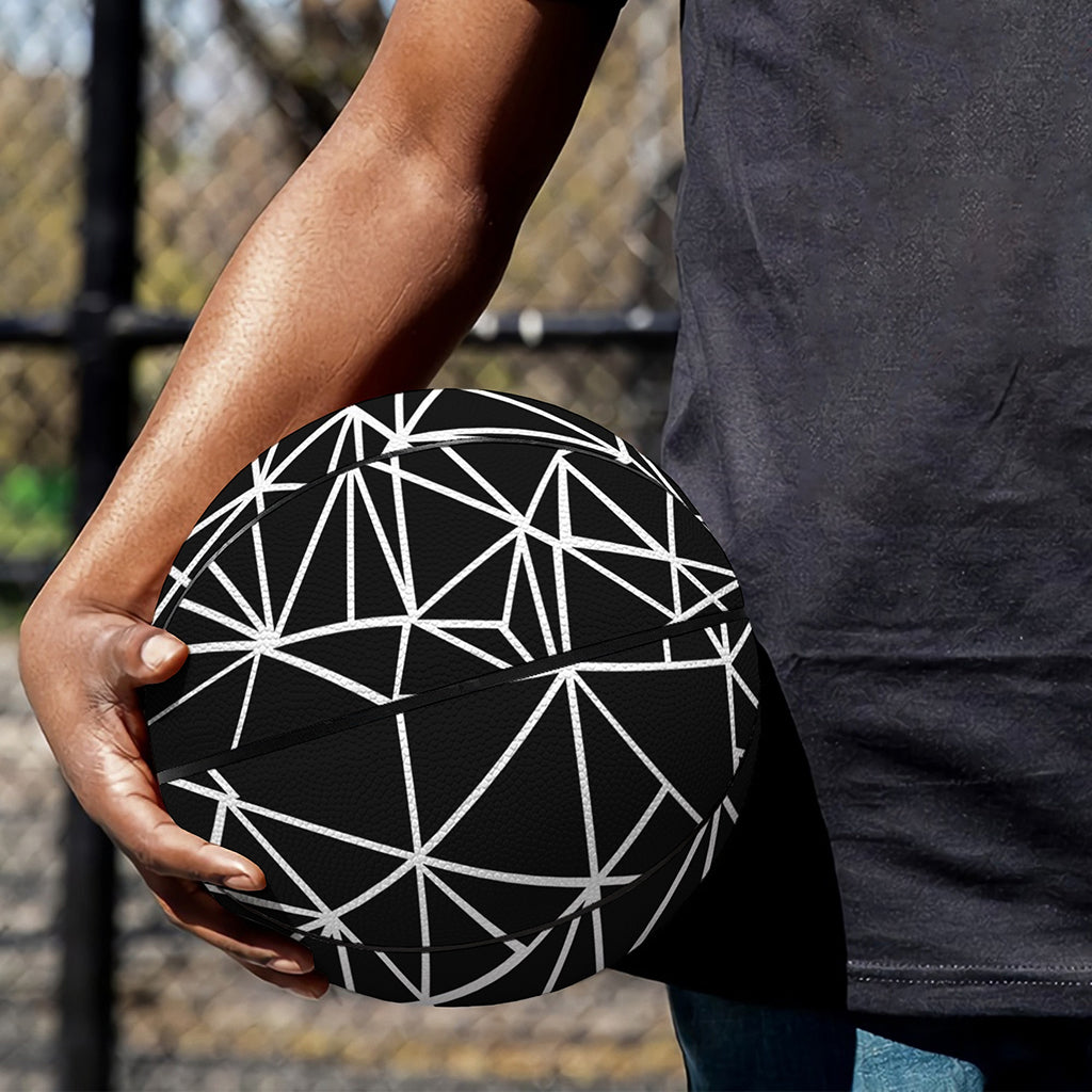 Black And White Geometric Mosaic Print Basketball