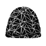 Black And White Geometric Mosaic Print Beanie