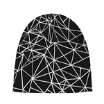 Black And White Geometric Mosaic Print Beanie