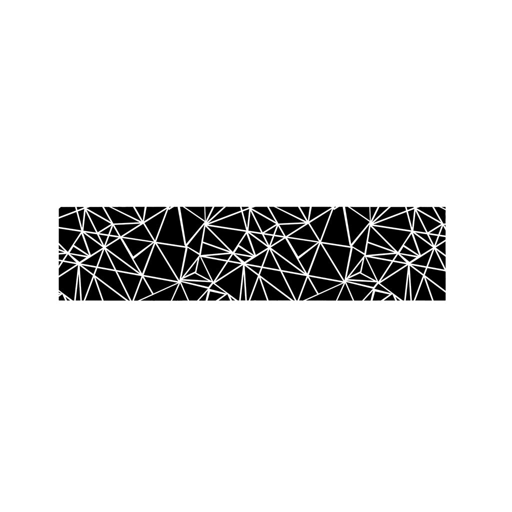 Black And White Geometric Mosaic Print Bed Runner