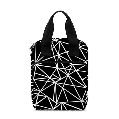 Black And White Geometric Mosaic Print Bible Tote Bag
