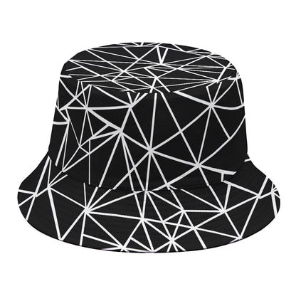 Black And White Geometric Mosaic Print Bucket Hat