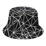 Black And White Geometric Mosaic Print Bucket Hat