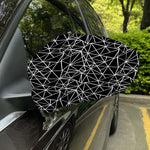 Black And White Geometric Mosaic Print Car Side Mirror Covers