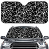 Black And White Geometric Mosaic Print Car Windshield Sun Shade