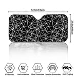 Black And White Geometric Mosaic Print Car Windshield Sun Shade