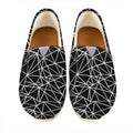 Black And White Geometric Mosaic Print Casual Shoes