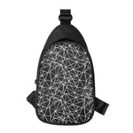 Black And White Geometric Mosaic Print Chest Bag