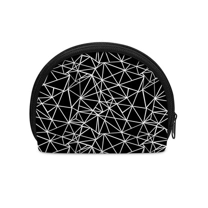 Black And White Geometric Mosaic Print Coin Purse
