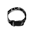 Black And White Geometric Mosaic Print Dog Collar