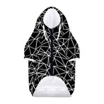 Black And White Geometric Mosaic Print Dog Zip Up Hoodie