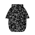 Black And White Geometric Mosaic Print Dog Zip Up Hoodie