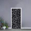 Black And White Geometric Mosaic Print Door Sticker