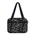 Black And White Geometric Mosaic Print Double Strap Bible Bag