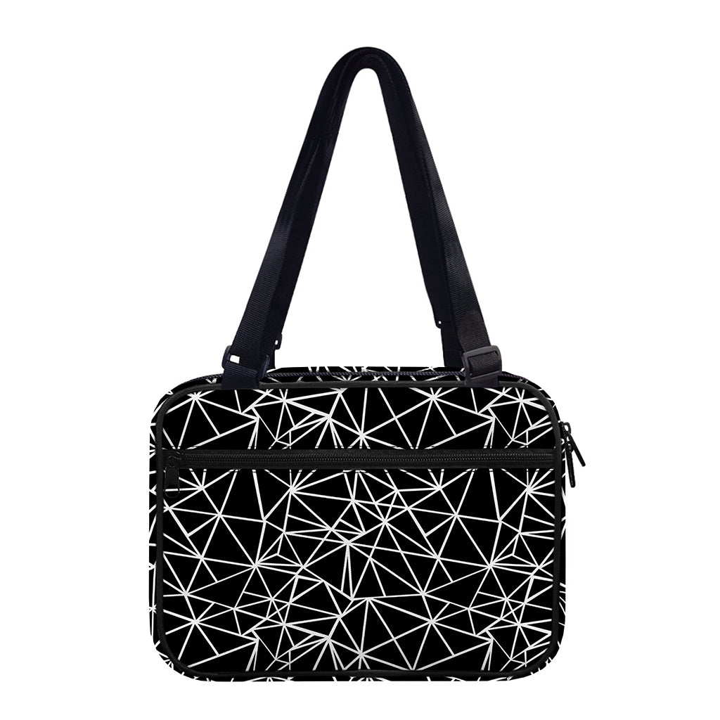 Black And White Geometric Mosaic Print Double Strap Bible Bag