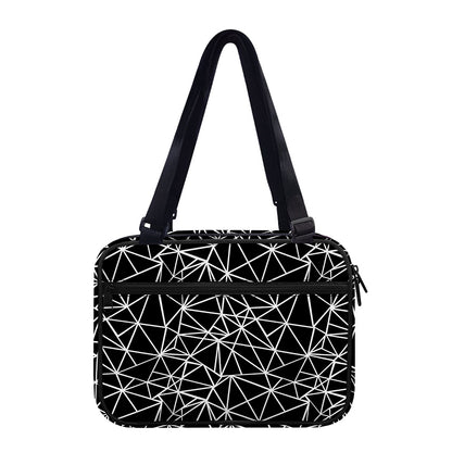 Black And White Geometric Mosaic Print Double Strap Bible Bag