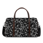 Black And White Geometric Mosaic Print Duffle Bag