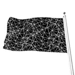 Black And White Geometric Mosaic Print Flag