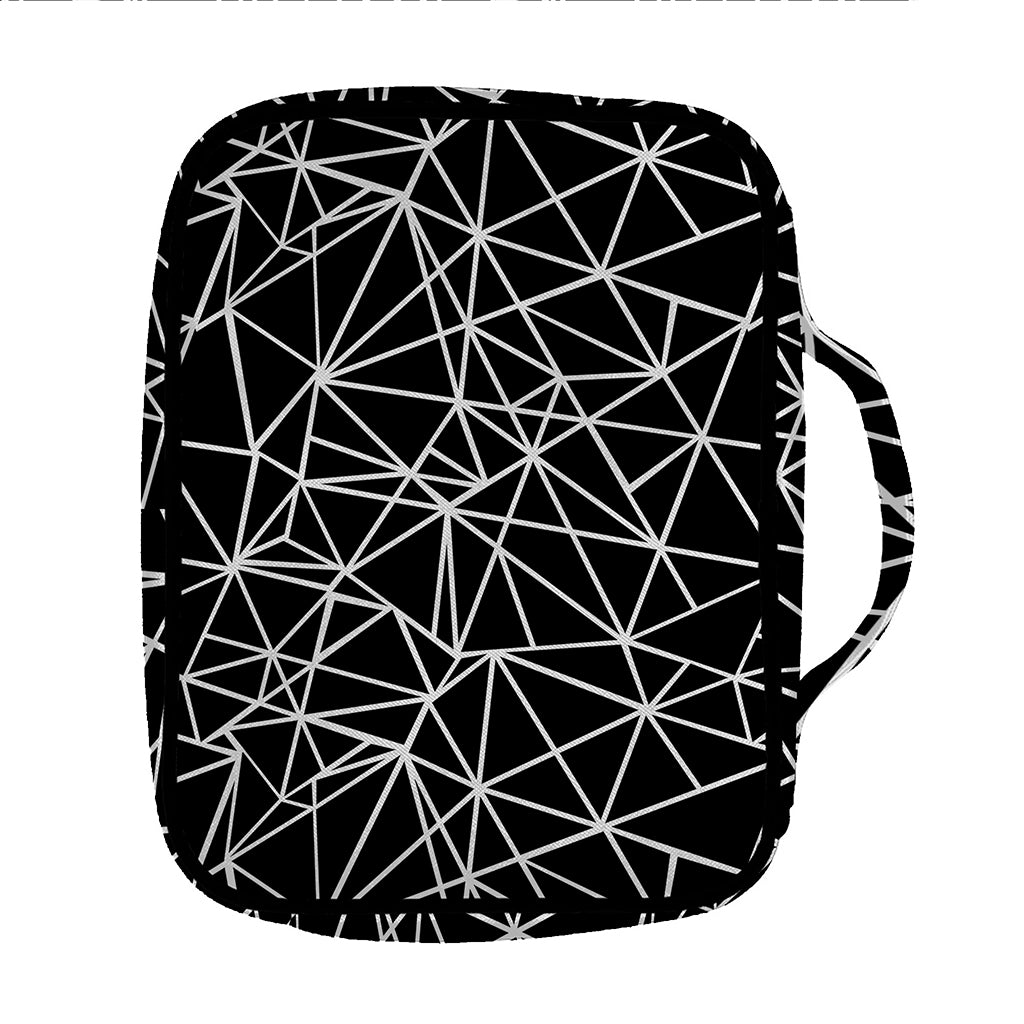 Black And White Geometric Mosaic Print Front Pocket Bible Bag