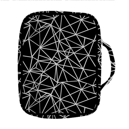 Black And White Geometric Mosaic Print Front Pocket Bible Bag