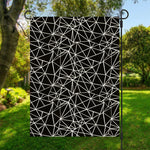 Black And White Geometric Mosaic Print Garden Flag