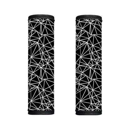 Black And White Geometric Mosaic Print Handle Covers