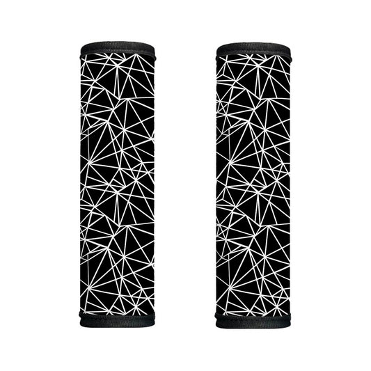 Black And White Geometric Mosaic Print Handle Covers