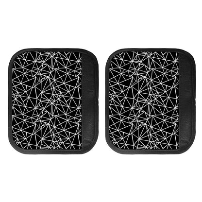 Black And White Geometric Mosaic Print Handle Covers