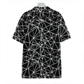 Black And White Geometric Mosaic Print Hawaiian Shirt